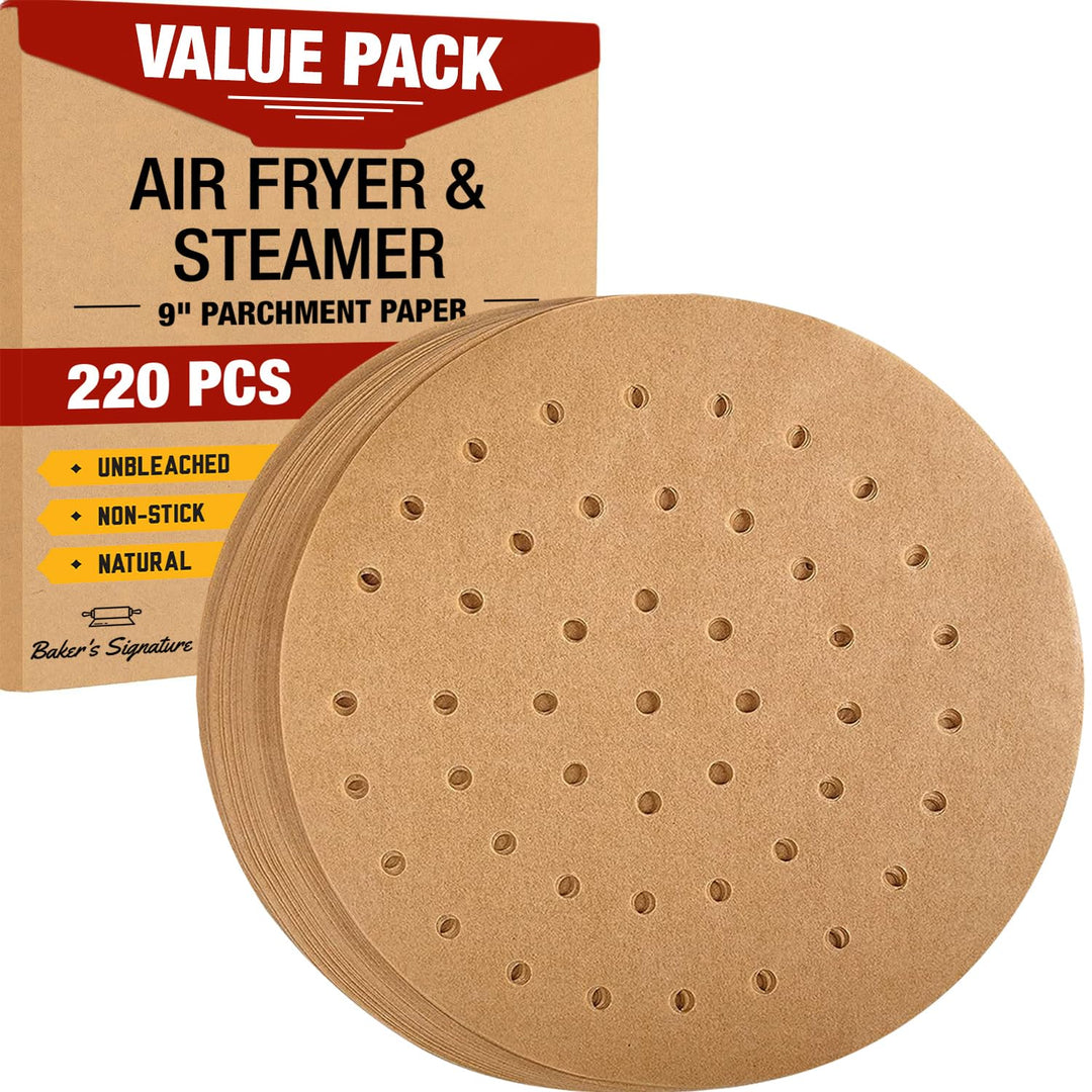 Airfryer Rounds 220 Stück Pergamentpapier Blatt von Baker&