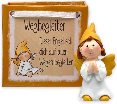MIK funshopping Schutzengel in Tüte 2-Fach Sortiert, 24er Display, Glücksbringer (goldgelb), Goldgel