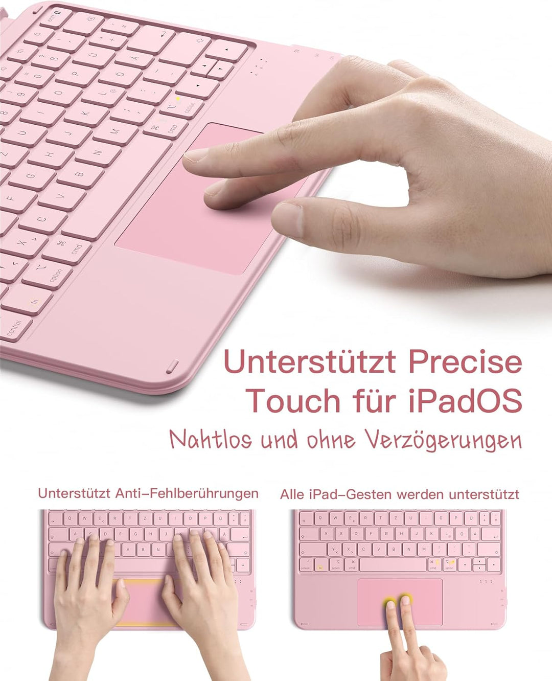 Inateck Hülle mit Tastatur,Ultraleichte Tastatur für iPad 10/11 Generation A16 2025 11 Zoll,iPad Air