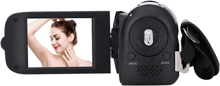 VBESTLIFE Full HD 270 ° Rotation 720P 16X High Definition Digital Camcorder Video DV Kamera(schwarz)