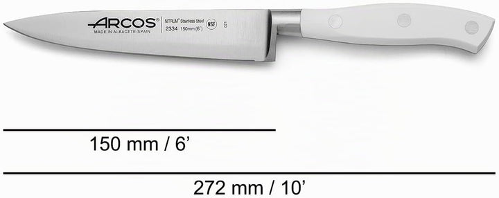 Arcos 233424 Serie Riviera Blanc - Kochmesser - Klinge aus Nitrum geschmiedetem Edelstahl 150 mm - H