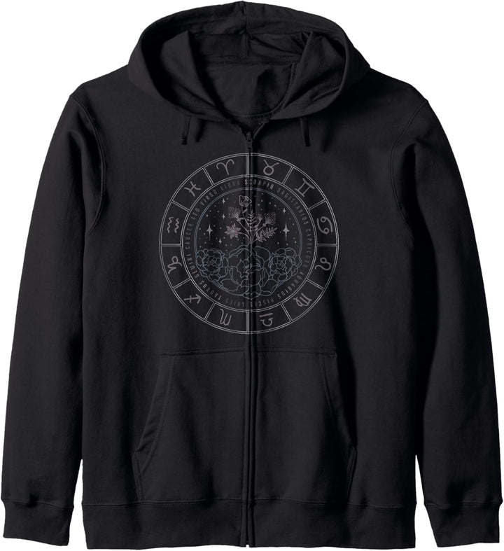 Trendy Zodiac Floral Calendar Kapuzenjacke