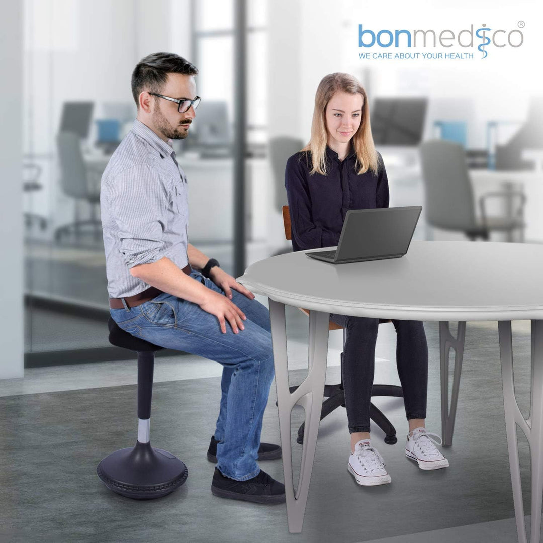 bonmedico Sitzhocker Bürostuhl ergonomisch, Höhenverstellbar | Schreibtischstuhl Alternative für Sch