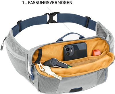 EVOC HIP POUCH 1 Hüfttasche, Bauchtasche, Hüftbeutel für Bike-Touren & Trails (1 l Fassungsvermögen,