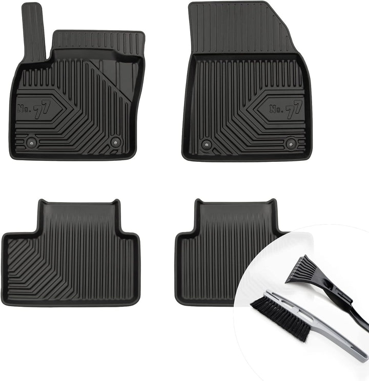 moto-MOLTICO Gummimatten Auto Fussmatten mit Rand Gummi Automatten 4-teilig Set - passend für Volvo