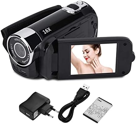 Entatial 4X Digitale Camcorder-Videokamera 720P Full HD 270 ° Drehung Weitwinkel 2.4inch Bildschirm