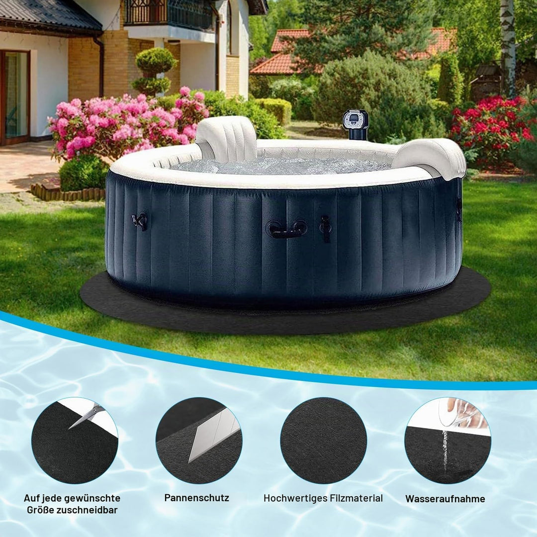 270CM Pool Bodenplane,Runden Poolmatte,Poolunterlage Bodenschutzplane Bodenmatte Poolunterlage Matte