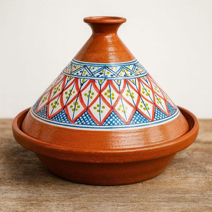 Tajine Terracotta-Topf Ethnischer Teller Marokkanisch Tunesisch XL 32 cm 2910201103
