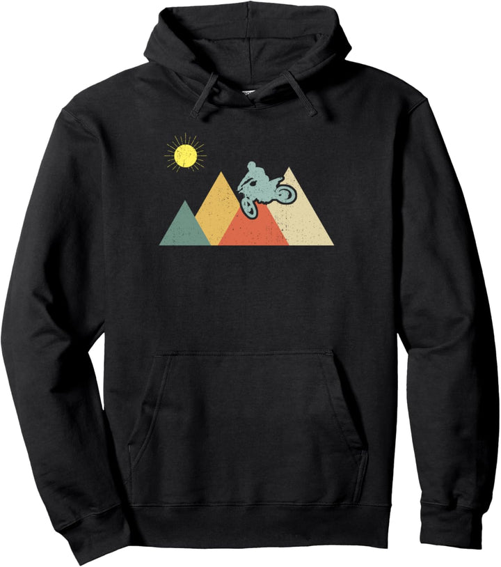 Retro Dirt Bike Supercross Biker - Vintage MX Motocross Pullover Hoodie