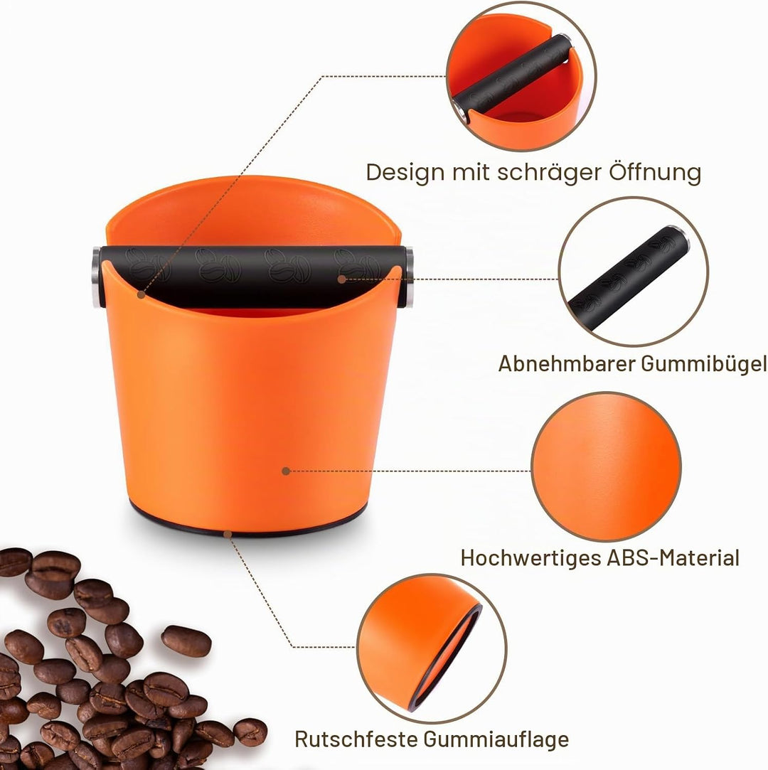 Abklopfbehälter für Siebträger Espresso Abklopfbehälter Kaffeesatz Abschlagbox Knock Box Stossdämpfe