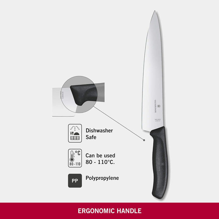 Victorinox, Swiss Classic, Profi Tranchiermesser, Extra Scharfe Klinge, gerader Schliff, 22 cm, Robu