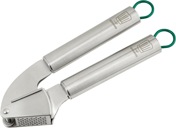 Chefkoch trifft Fackelmann – Premium Knoblauchpresse aus hochwertigem Edelstahl, ergonomisches Desig