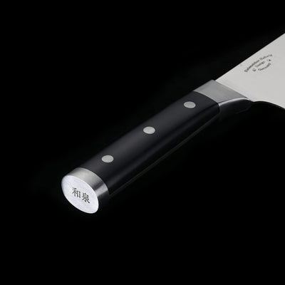 IZUMI ICHIAGO Nakiri Hack- und Gemüsemesser, Japanischer High-Carbon Edelstahl Griff Tecaran® Izumi