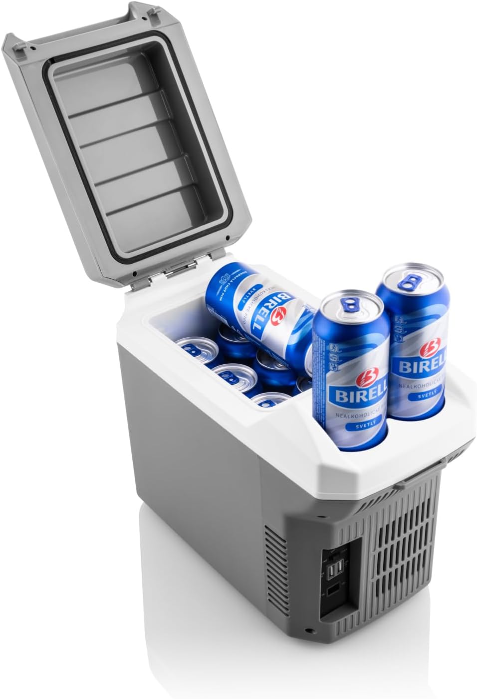MC08 Mini-Kühlbox mit Heizfunktion I 8L Auto-Kühlbox I 12V I USB-Anschlüsse I leise (35 dB) I Anti-R