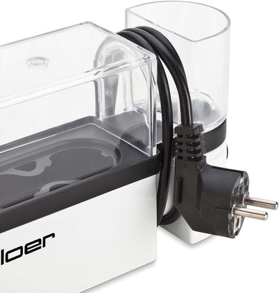 Cloer 6021 Eierkocher, bis zu 3 Eier, herausnehmbarer Eierträger, Servierfunktion, 300 Watt, Kunstst