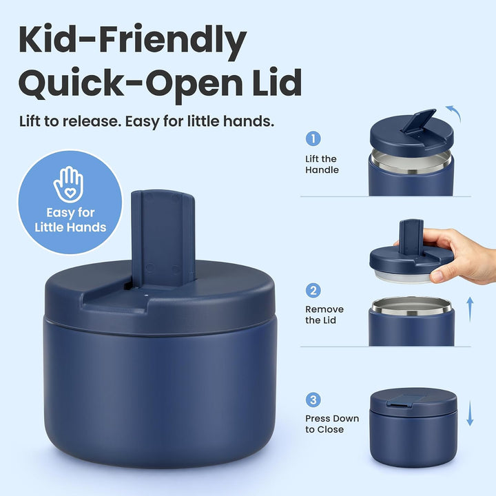 Itslife Thermobehälter für Essen 350ml Edelstahl Warmhaltebebehälter, Kinder auslaufsicherer Lunchbe