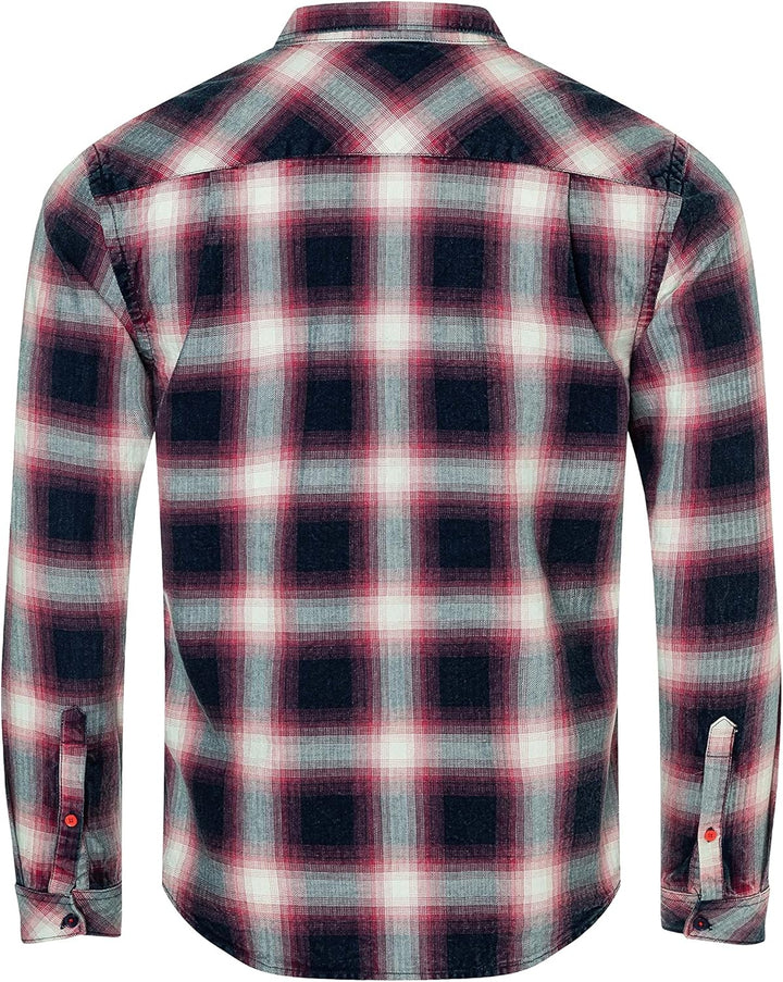 Timezone Herren Effect Weave Check Shirt Hemd M Chili Red Microcheck, M Chili Red Microcheck