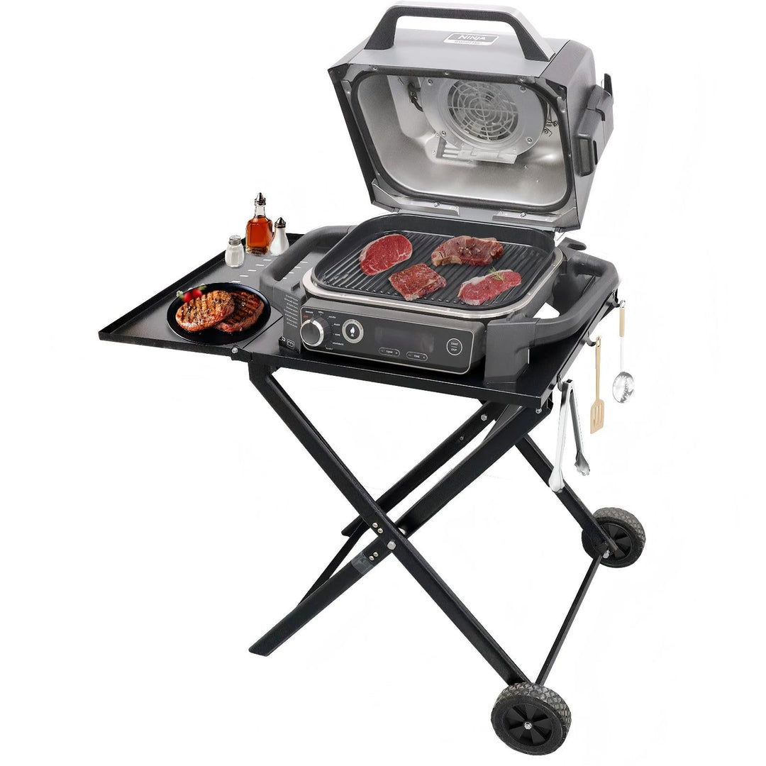 Grillständer für Ninja Woodfire - OG701/OG850/OG951, Faltbarer Ständer und Beistelltisch für Ninja B