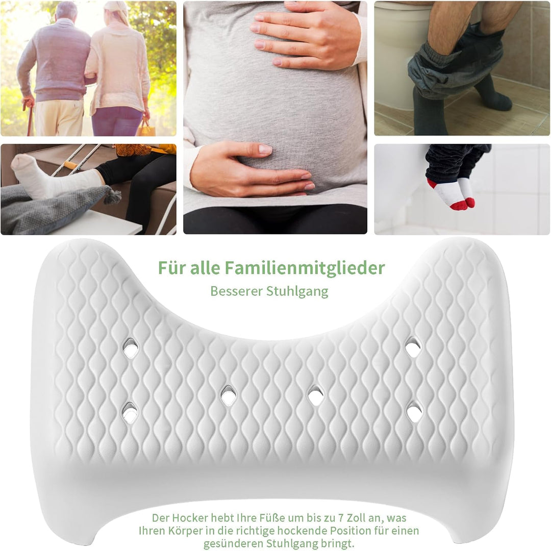Toilettenhocker Erwachsene, 18cm perfekte Höhe klohocker Squattypotty Rutschfester Oberfläche, Ergon