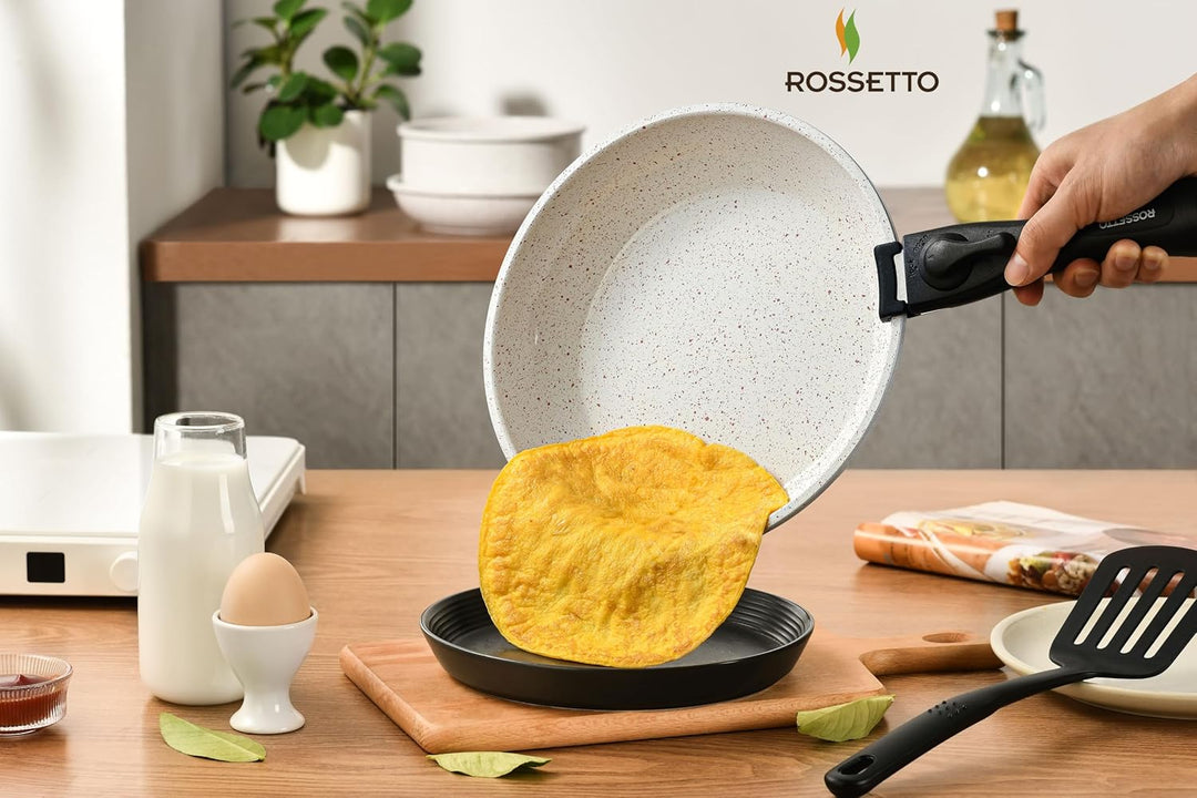 ROSSETTO Topfsets Pfannenset 23-Teilig mit abnehmbarem Griff und keramische Antihaftbeschichtung, st