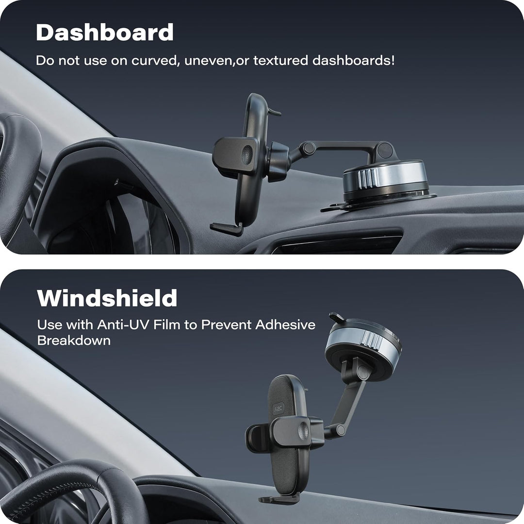 APPS2Car Handyhalterung Auto Saugnapf Dashboard, Gel-Lock Starke Saugkraft, Dual-Axis Dämpfungsarm V