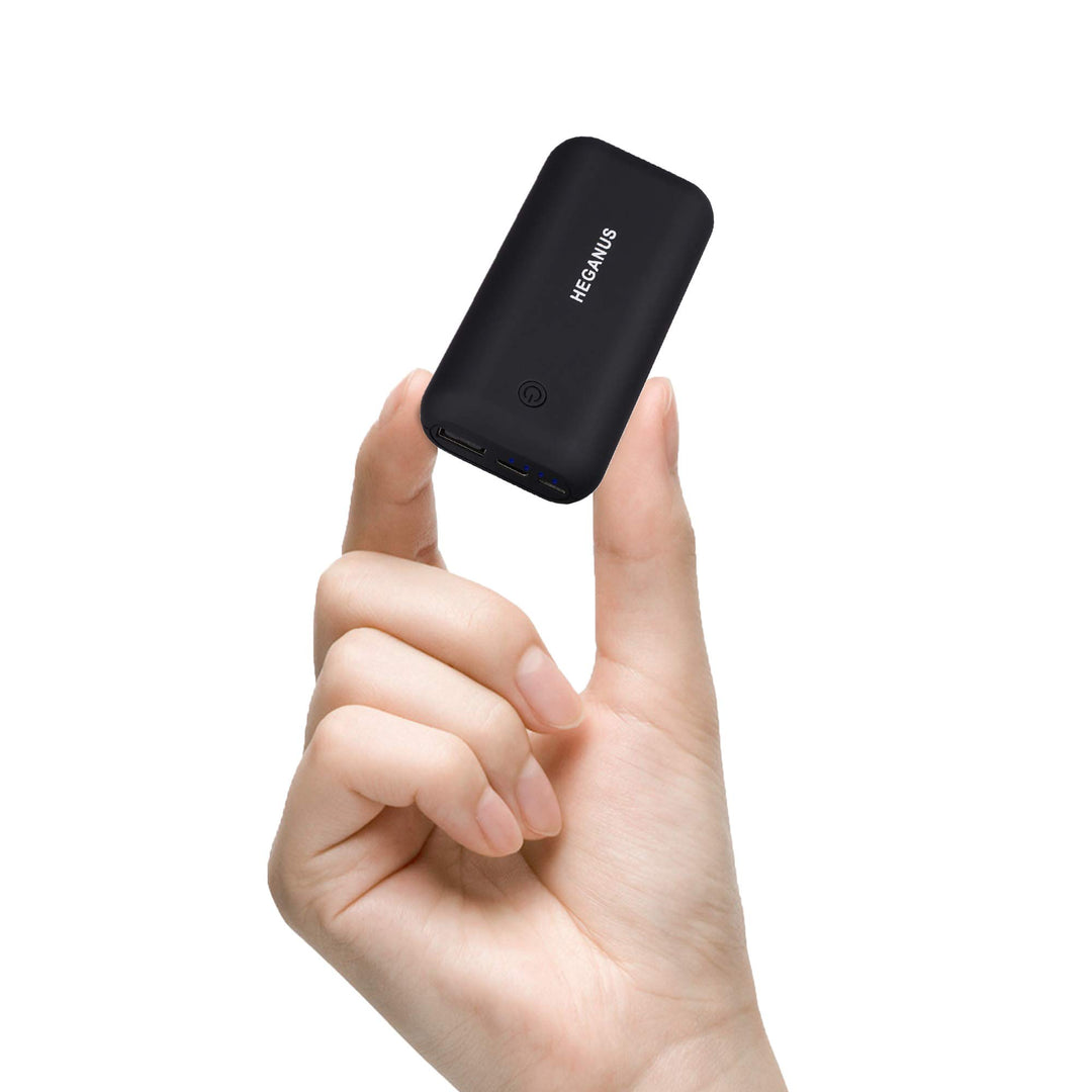 Powerbank 10000mAh Mini Kompakte Externer Akku Power Bank Klein Aber Stark mit Micro + USB C Handy L