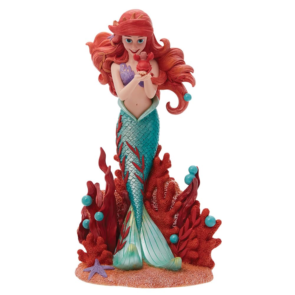 Enesco Disney Showcase Botanical The Little Mermaid Arielle Holding Sebastian Figur, 20,3 cm, mehrfa