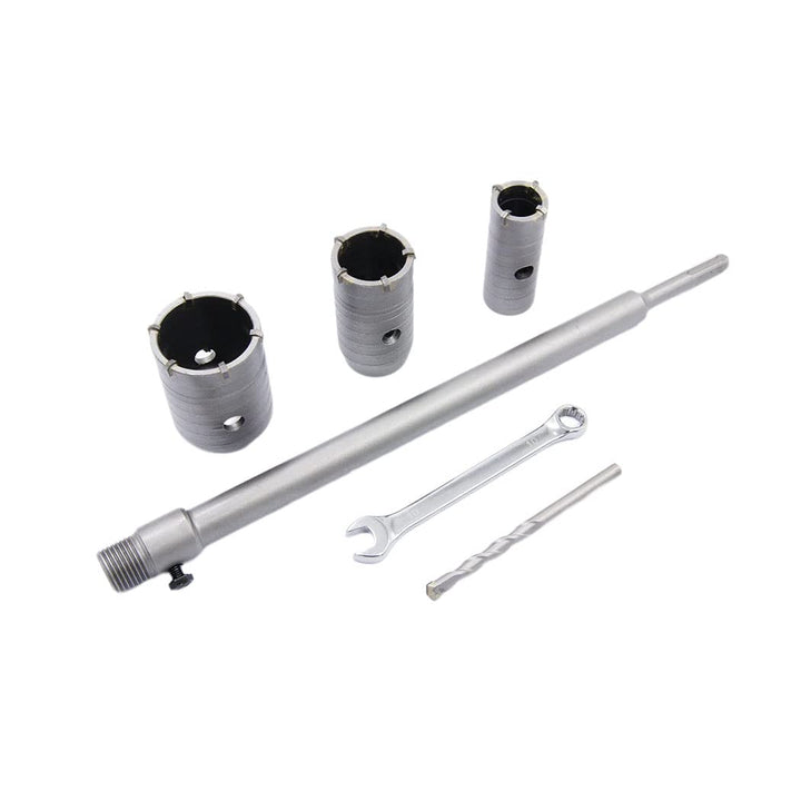 Betonbohrer-Set, 30mm, 40mm, 50mm Lochsäge, SDS-Bohrer und 350mm Adapter, Hartmetall-Hohlbohrer für