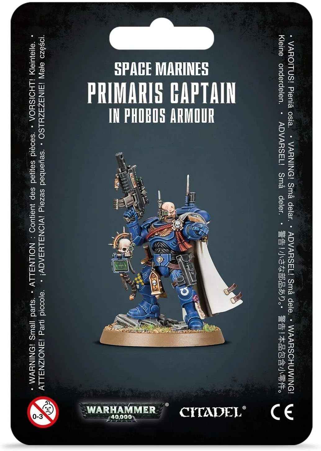 Games Workshop - Warhammer 40.000 - Space Marines Primaris Captain In Phobos Armour, Schwarz