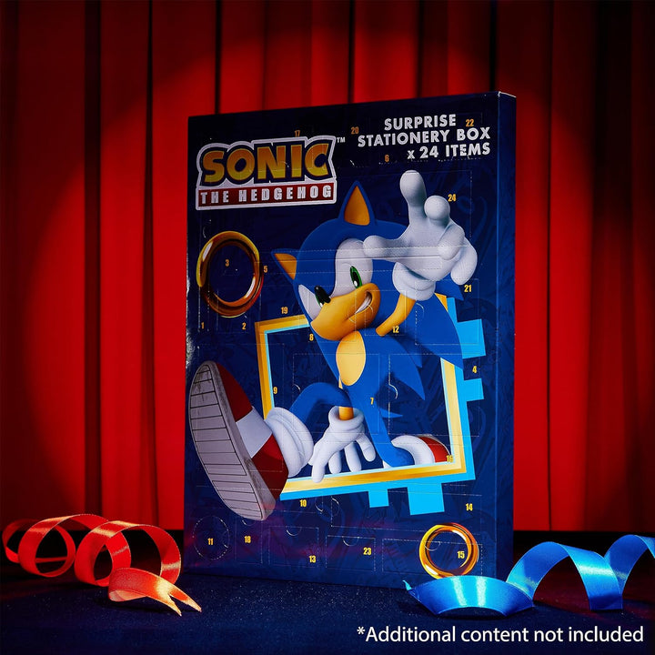 Sonic The Hedgehog Adventskalender 2024 - Schreibwaren Weihnachtskalender Jungen und Mädchen