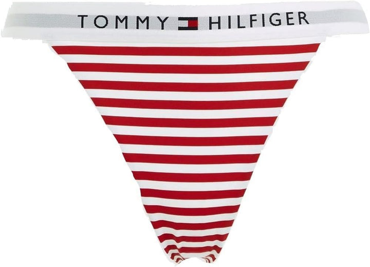 Tommy Hilfiger Damen Wb Cheeky Bikini Print Uw0uw04561 Bikini-Bademode L Rot (Th Original Stripe / P