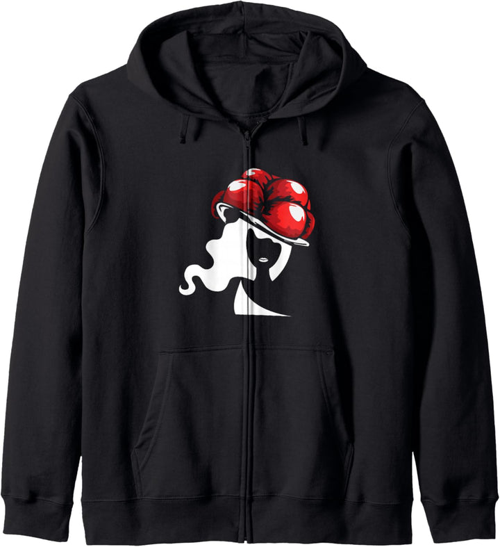 Schwarzwaldmädel Black Forest Bollenhut Kapuzenjacke
