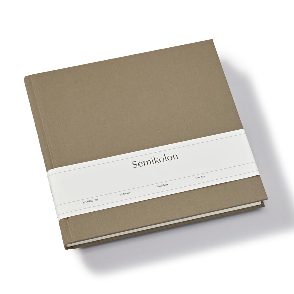 Semikolon 370071 Gästebuch - 25 x 23 cm - mit 180 blanko Seiten zum Selbstgestalten, Lesezeichen - f