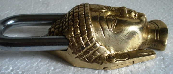 Antik Stil Fisch Typ Vorhängeschloss – Schloss mit Schlüssel – Aus Messing – Schwarz – Vorhängeschlo