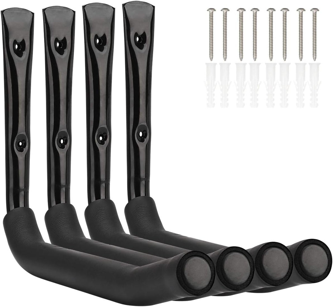 Robuste Garagenaufbewahrung, 40 cm Wandhalterung, Reifenhalterung, Alternative, 4 Stück Kajak-Haken,