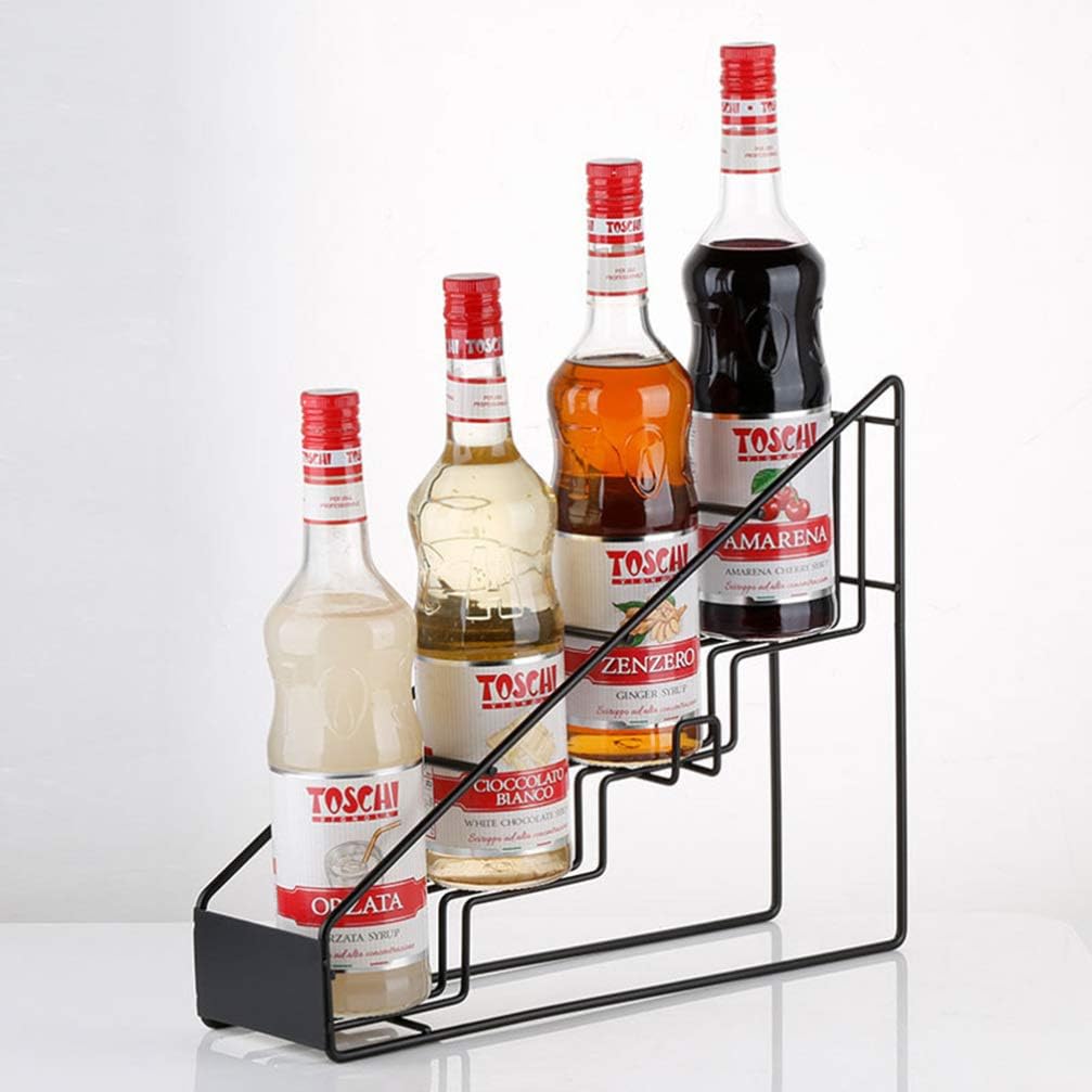 Tomaibaby Kaffee Sirup Draht Rack Sirup Flasche Halter Edelstahl Zucker Dressing Display- Ständer Ra