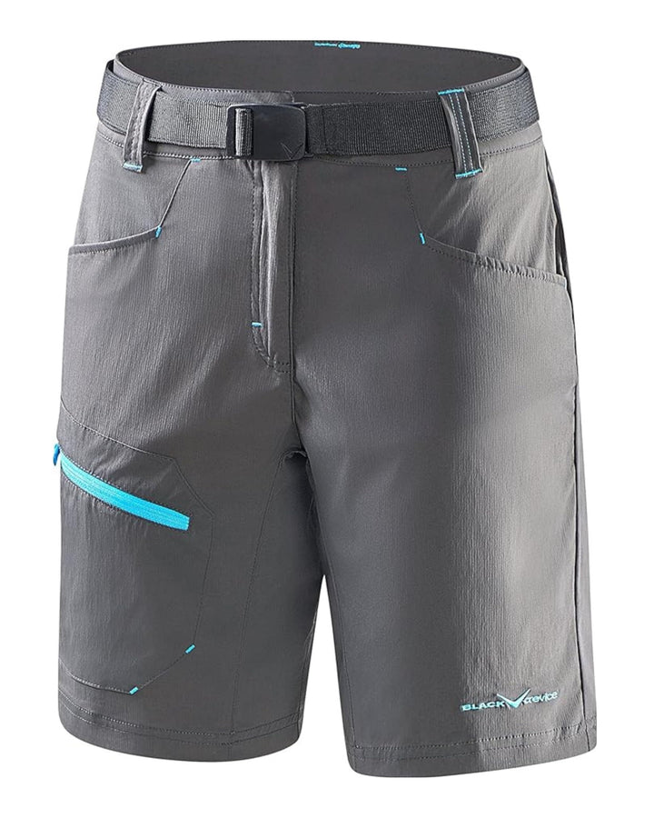 Black Crevice Trekking-Shorts Damen I Wandershorts Damen kurz I Damen Outdoor-Shorts I wasserabweise