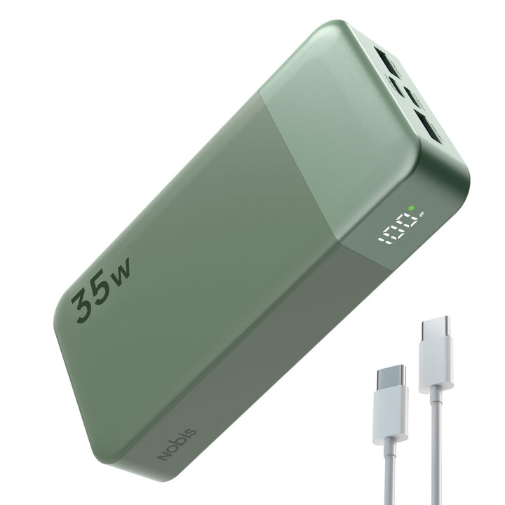 NOBIS Power Bank, Powerbank 20000mAh, 35W Externe Handyakkus Fast Charging, Externer Akku with C to