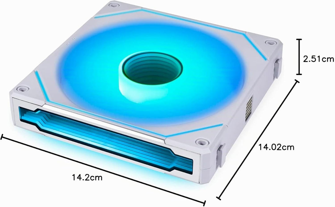 Lian-Li Uni Fan SL-INF 140 ARGB PWM Lüfter - 140mm, weiss SLIN140 Einzelpackung Weiss, SLIN140 Einze