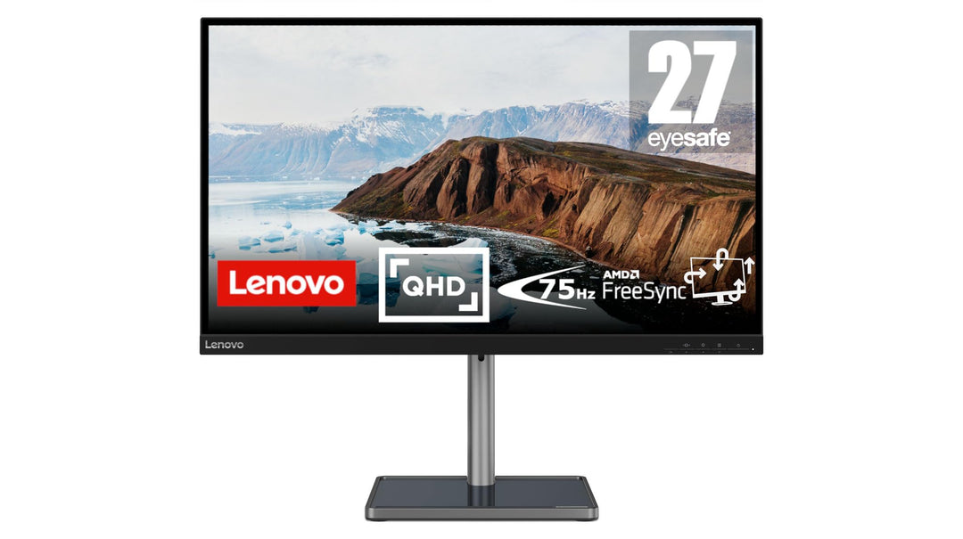 Lenovo L27q-30 | 27" WQHD Monitor | 2560x1440 | 75Hz | 350 nits | 4ms Reaktionszeit | HDMI | Display