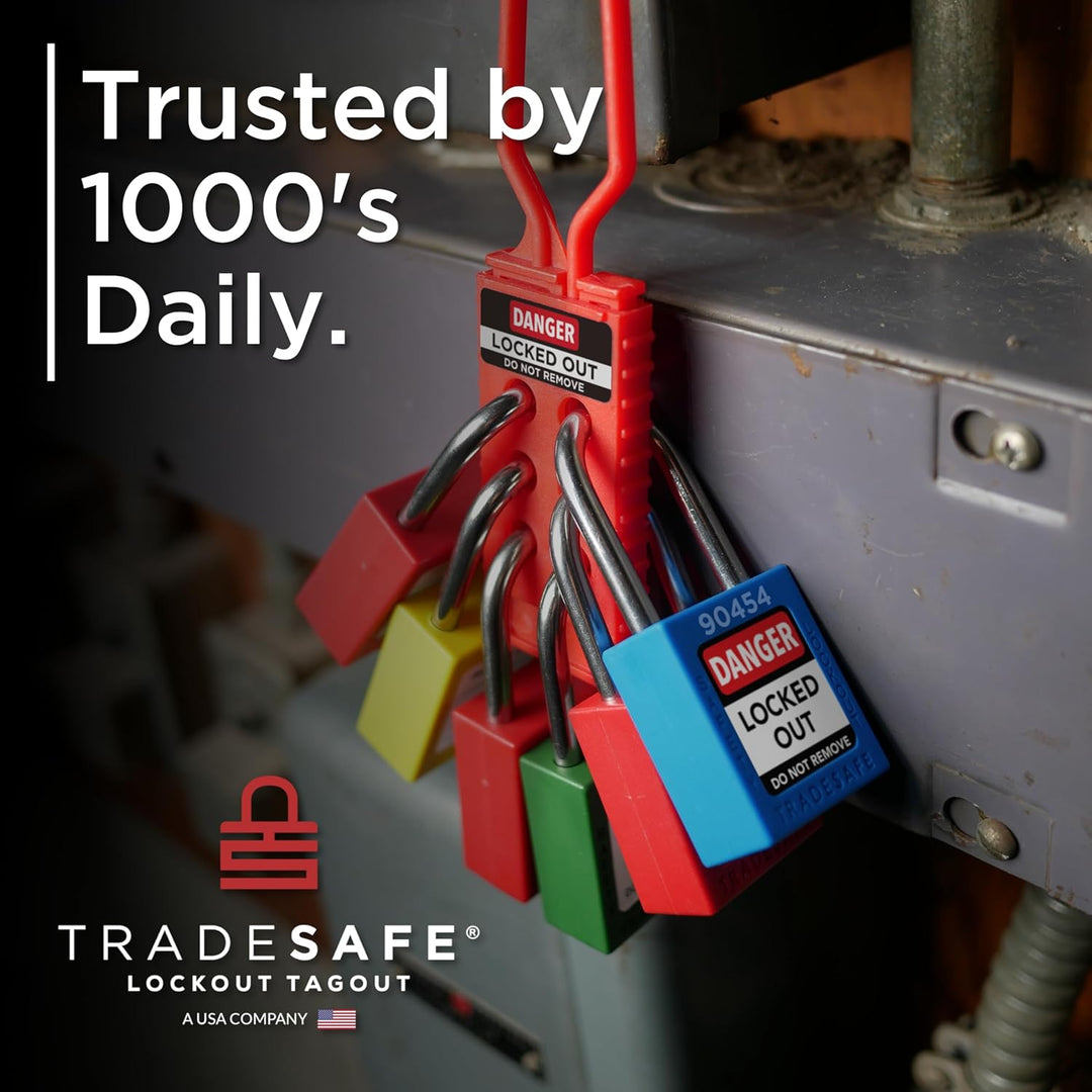 TRADESAFE Lockout Tagout Lock Set, sicherheitskonforme Sicherheitsschlösser zum Ausschliessen von Et