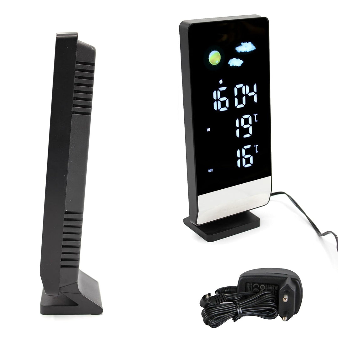 FISHTEC - Funk-Wetterstation – Innen- und Aussentemperatur – Digitalanzeige – Multifunktional: Wecke
