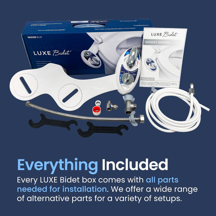 Luxe Bidet BidetNeo320s Aufsatz Bidet, blau, 13.5 x 7 x 3 inches, Blau