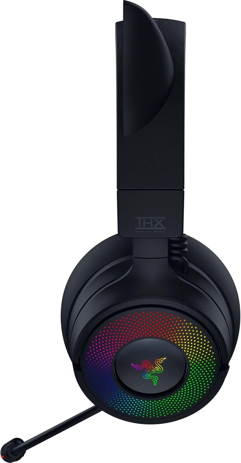 Razer Kraken Kitty V3 Pro - Kabelloses RGB-Kitty-Headset für Gaming - Reaktive Streaming-Katzenohren