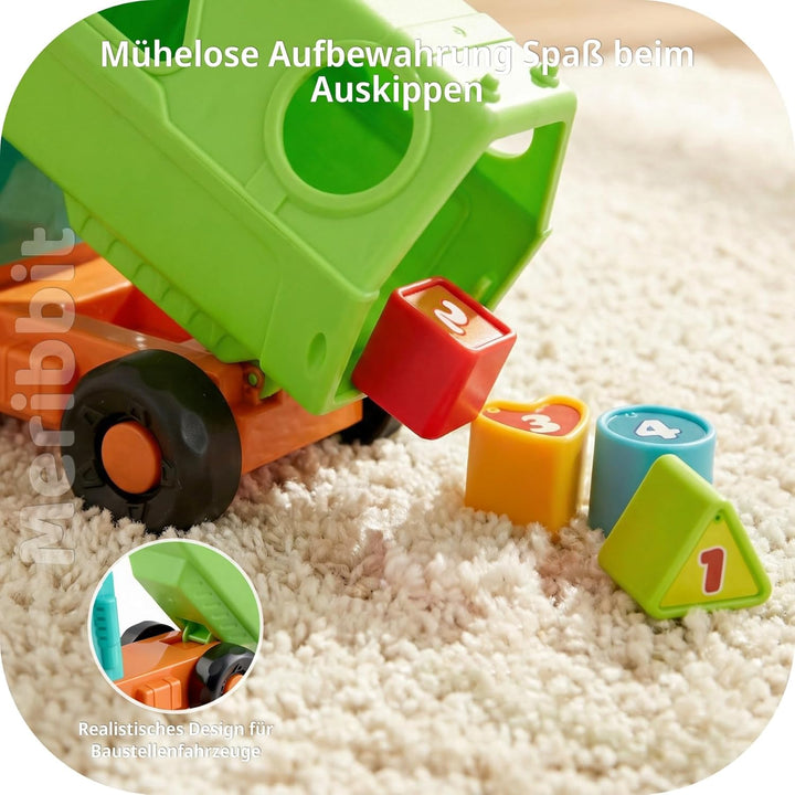 Montessori-Spielzeug LKW Spielzeug für 2-5 Jahre Kinder, Sinnesförderndes Spielzeug mit Licht &amp; Soun