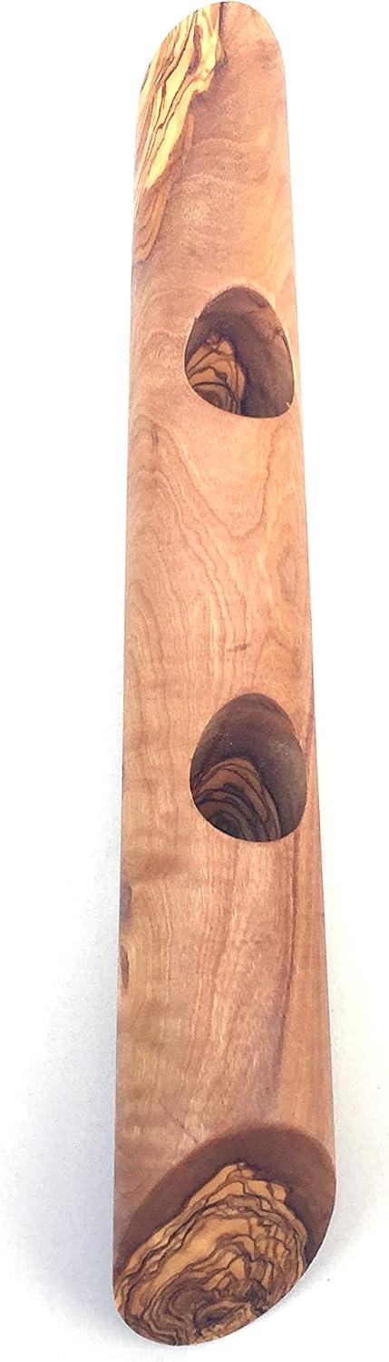 Flaschenhalter „Stamm“ für 2 Flaschen, Geschenk, Handgefertigt aus Olivenholz