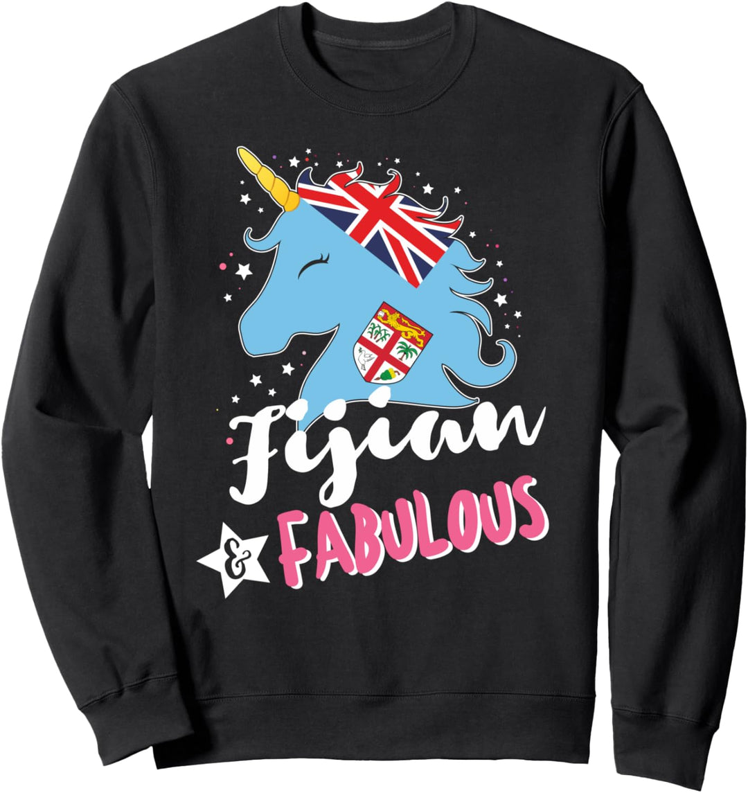 Fidschianisches Einhorn Fidschi Flagge Sweatshirt