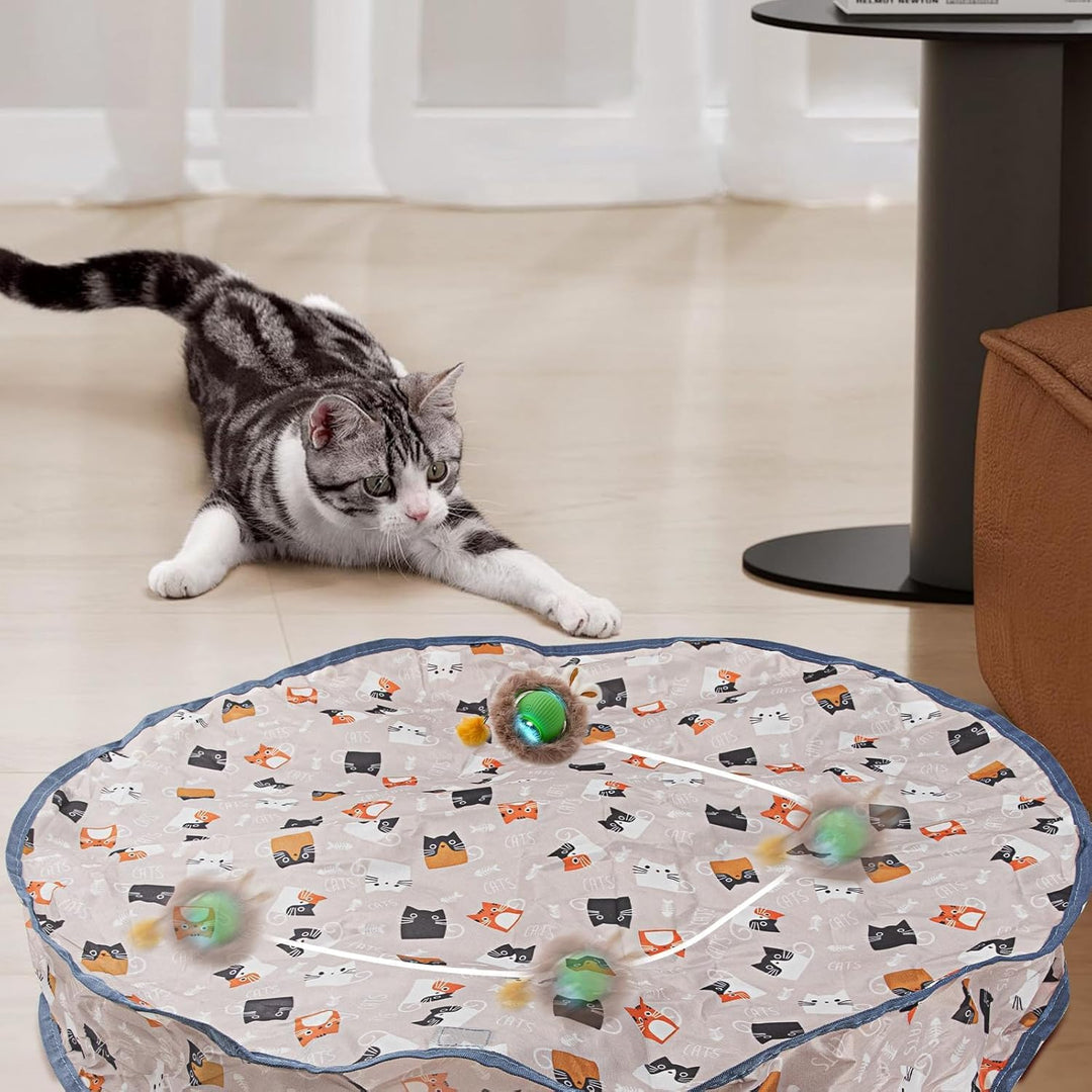 Interactive katzen spielzeug, Katzen Spielteppich, Katzenspielzeug Selbstbeschäftigung Matte Mit Bal