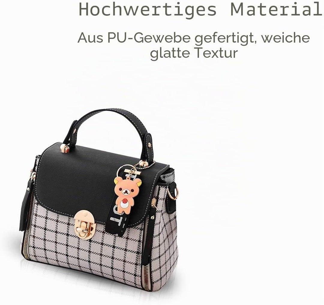 NICOLE&amp;DORIS Handtaschen für Damen Niedliche Umhängetasche Mädchen Reissverschluss Handtasche PU Led