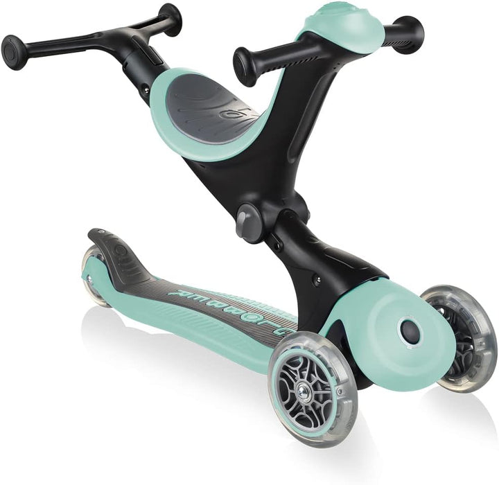 Globber Unisex Jugend Go•up Deluxe – Skalierbarer Tretroller mit 3 Rädern und Sitz für Kinder Von 15
